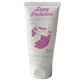 Лубрикант на водной основе с ароматом малины Love Protection Raspberry - 50 мл. - Lola Games - купить с доставкой в Грозном