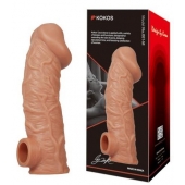 Телесная насадка на фаллос с фиксацией мошонки EXTREME SLEEVE - 15,6 см. - KOKOS - в Грозном купить с доставкой
