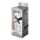 Пояс-трусики с насадкой Glamour - 17 см. - LOVETOY (А-Полимер) - купить с доставкой в Грозном