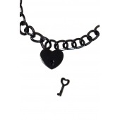 Черный ошейник Embrace с ключиком - Lola Games - купить с доставкой в Грозном
