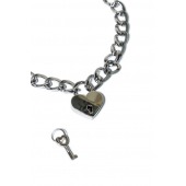 Серебристый ошейник Embrace с ключиком - Lola Games - купить с доставкой в Грозном