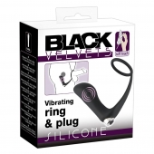 Черное эрекционное кольцо с анальной вибропробкой Vibrating Ring   Plug - Orion - в Грозном купить с доставкой