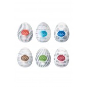 Набор из 6 мастурбаторов Tenga EGG Easy Beat с различным рельефом - Tenga - в Грозном купить с доставкой