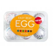 Набор из 6 мастурбаторов Tenga EGG Easy Beat с различным рельефом - Tenga - в Грозном купить с доставкой