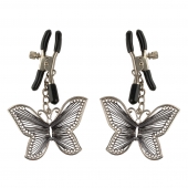 Зажимы на соски с бабочками Butterfly Nipple Clamps - Pipedream - купить с доставкой в Грозном