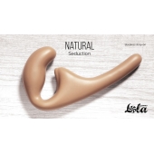 Бежевый безремневой страпон Seduction - 20,5 см. - Lola Games - купить с доставкой в Грозном