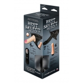 Черный женский пояс BEST SELECT с 3 насадками и вибрацией - LOVETOY (А-Полимер) - купить с доставкой в Грозном