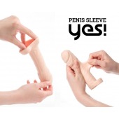 Телесная насадка-удлинитель со вставкой размера L - 16 см. - Sitabella - в Грозном купить с доставкой