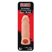Телесная насадка EXTENDER WITH BALL STRAP 5.5 - 14 см. - Dream Toys - в Грозном купить с доставкой