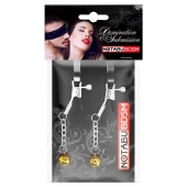 Оригинальные зажимы на соски с желтыми шариками - Notabu - купить с доставкой в Грозном