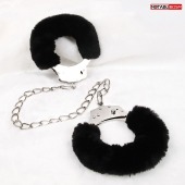 Металлические оковы с мягкой черной опушкой - Notabu - купить с доставкой в Грозном