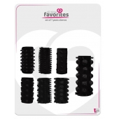 Набор из 7 черных насадок PENIS SLEEVES SET - Dream Toys - в Грозном купить с доставкой