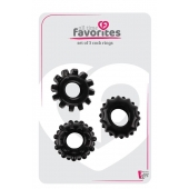 Набор из 3 черных эрекционных колец SET OF 3 COCKRINGS - Dream Toys - в Грозном купить с доставкой
