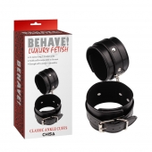 Черные оковы Classic Ankle Cuffs - Chisa - купить с доставкой в Грозном
