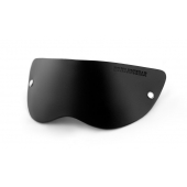 Черная плотная кожаная маска на глаза - БДСМ Арсенал - купить с доставкой в Грозном