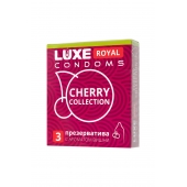 Презервативы с ароматом вишни LUXE Royal Cherry Collection - 3 шт. - Luxe - купить с доставкой в Грозном