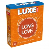 Презервативы с продлевающим эффектом LUXE Royal Long Love - 3 шт. - Luxe - купить с доставкой в Грозном