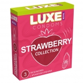 Презервативы с ароматом клубники LUXE Royal Strawberry Collection - 3 шт. - Luxe - купить с доставкой в Грозном