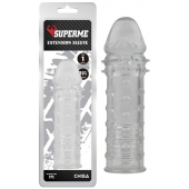 Прозрачная реалистичная насадка на пенис Extra Texture Sleeve - 16,2 см. - Chisa - в Грозном купить с доставкой
