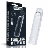 Прозрачная насадка-удлинитель Flawless Clear Penis Sleeve Add 1 - 15,5 см. - Lovetoy - в Грозном купить с доставкой