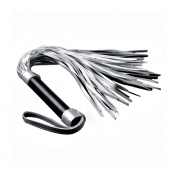 Серебристая плетка Struggle My Flogger с черной ручкой - 45 см. - Lovetoy - купить с доставкой в Грозном