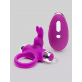 Лиловое виброкольцо с пультом ДУ Remote Control Cock Ring - Happy Rabbit - в Грозном купить с доставкой