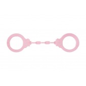 Розовые силиконовые наручники Suppression - Lola Games - купить с доставкой в Грозном