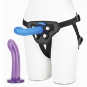 Страпон унисекс Beginners Strap-On с 2 насадками - 15 и 13 см. - Lux Fetish - купить с доставкой в Грозном