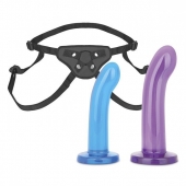 Страпон унисекс Beginners Strap-On с 2 насадками - 15 и 13 см. - Lux Fetish - купить с доставкой в Грозном