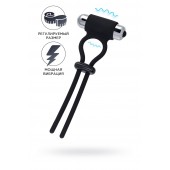 Черное эрекционное лассо на пенис Jat - A-toys - в Грозном купить с доставкой