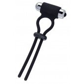 Черное эрекционное лассо на пенис Jat - A-toys - в Грозном купить с доставкой