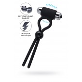 Черное эрекционное лассо Ect с виброэлементом - A-toys - в Грозном купить с доставкой