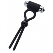 Черное эрекционное лассо Ect с виброэлементом - A-toys - в Грозном купить с доставкой