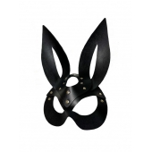 Черная кожаная маска зайки Miss Bunny - БДСМ Арсенал - купить с доставкой в Грозном