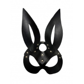 Черная кожаная маска зайки Miss Bunny - БДСМ Арсенал - купить с доставкой в Грозном