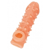 Телесная закрытая насадка с пупырышками Cock Sleeve Size L - 17,6 см. - KOKOS - в Грозном купить с доставкой