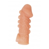 Телесная закрытая насадка с шишечками Cock Sleeve Size S - 13,8 см. - KOKOS - в Грозном купить с доставкой