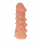Телесная закрытая насадка с шариками Cock Sleeve Size M - 15,6 см. - KOKOS - в Грозном купить с доставкой