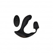 Черный вибромассажер простаты с эрекционным кольцом Strapped   Tapped - Zero Tolerance - в Грозном купить с доставкой