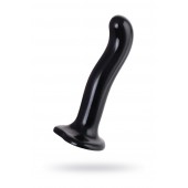 Черный стимулятор для пар P G-Spot Dildo Size M - 18 см. - Strap-on-me - в Грозном купить с доставкой