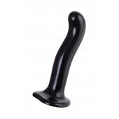 Черный стимулятор для пар P G-Spot Dildo Size M - 18 см. - Strap-on-me - в Грозном купить с доставкой