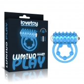 Голубое, светящееся в темноте виброкольцо Lumino Play Vibrating Penis Ring - Lovetoy - в Грозном купить с доставкой