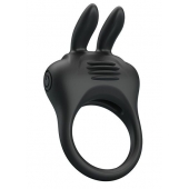 Черное эрекционное кольцо с вибрацией Davion - Baile - в Грозном купить с доставкой