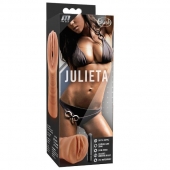 Мастурбатор-вагина цвета карамели Julieta с вибрацией - Blush Novelties - в Грозном купить с доставкой
