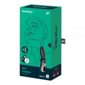 Черный анальный вибратор Hot Passion с функцией нагрева - Satisfyer - в Грозном купить с доставкой