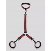 Ошейник с наручниками Reversible Faux Leather Collar and Wrist - Fifty Shades of Grey - купить с доставкой в Грозном