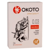 Тонкие презервативы OKOTO Thin Extra Soft - 3 шт. - Sitabella - купить с доставкой в Грозном