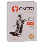 Ультратонкие презервативы OKOTO Ultra Thin - 3 шт. - Sitabella - купить с доставкой в Грозном