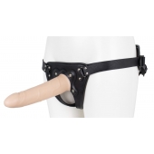 Пустотелый страпон Harness CLASSIC с бандажом - 19,5 см. - LOVETOY (А-Полимер) - купить с доставкой в Грозном