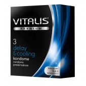 Презервативы VITALIS PREMIUM delay   cooling с охлаждающим эффектом - 3 шт. - Vitalis - купить с доставкой в Грозном